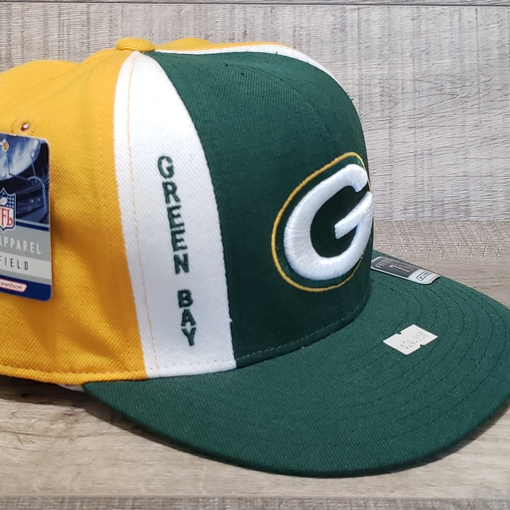 Vtg NWT Green Bay Packers Reebok Fitted Hat 7 5/8